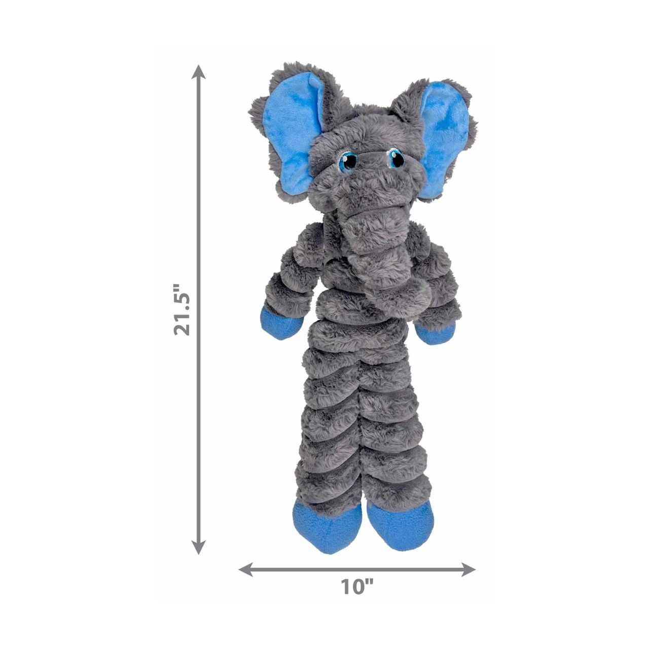 KONG Shakers Crumples Elephant XL 53 cm - stor bamse med flere lyde